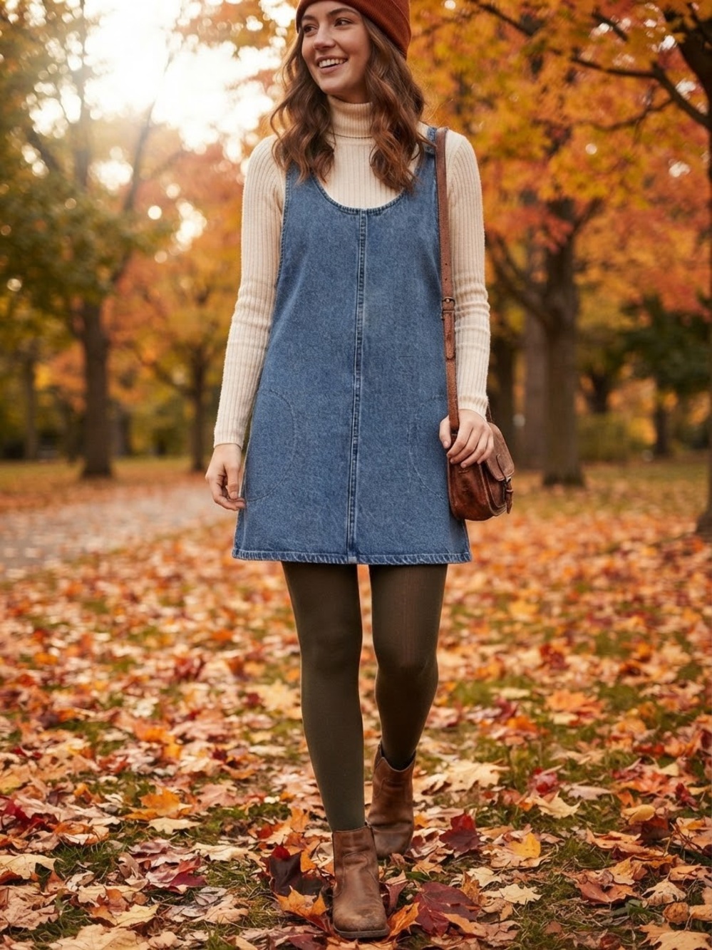 FOREVER 21 JEAN OVERALL DRESS size L